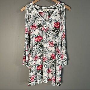 Solitaire Swim Cold Shoulder Cover-Up |‎ Topical Lily